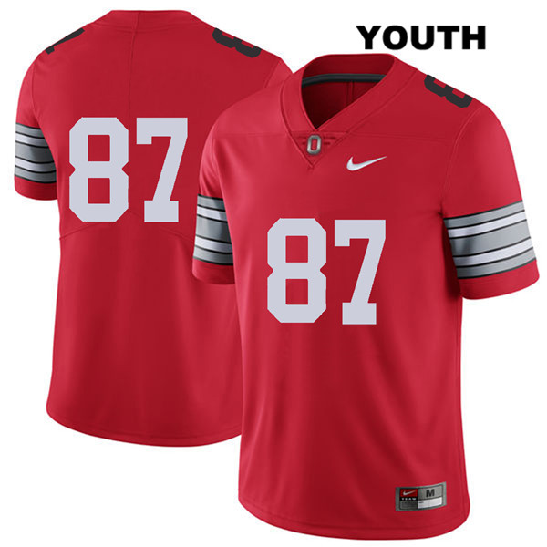Ohio State Buckeyes Youth Ellijah Gardiner #87 Red Authentic Nike 2018 Spring Game No Name College NCAA Stitched Football Jersey XO19T28MB